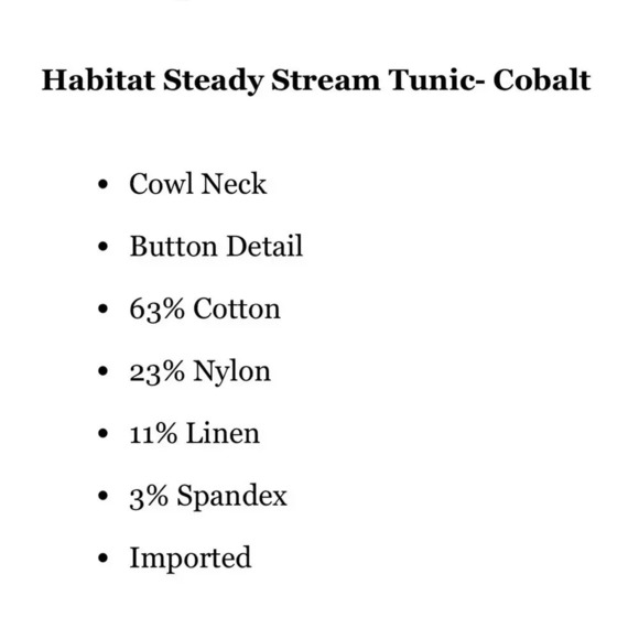 HABITAT. Linen blend,Faux wrap top,tunic,Pullover,cowl neck,loose,PTP 22”   NWT - Picture 10 of 15